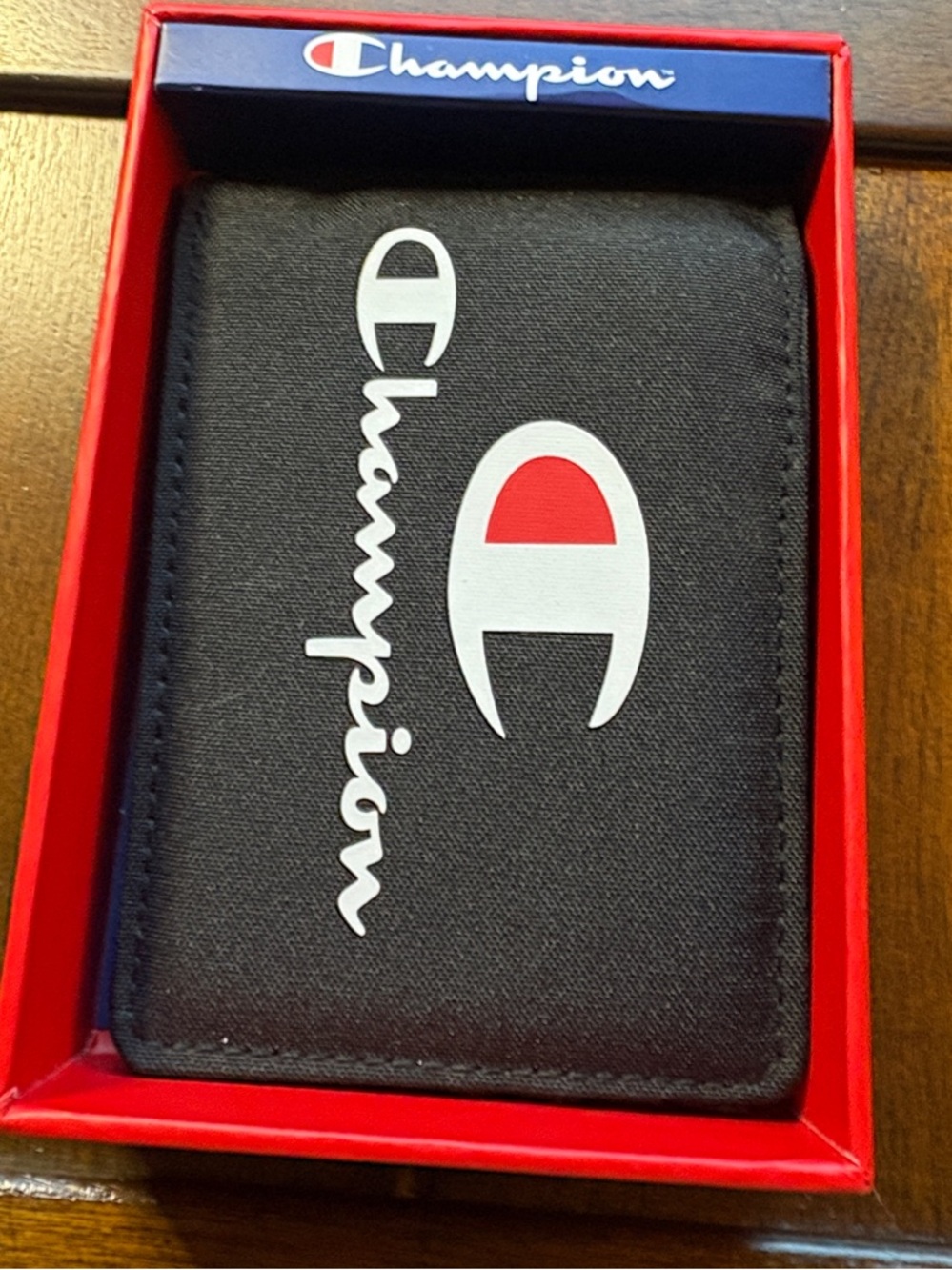 Champion Wallet with White and Red Logo
